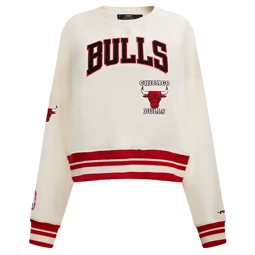 Pro Standard Women's Chicago Bulls Retro Classics Crewneck - Eggshell - EGGSHELL Thumbnail View 1