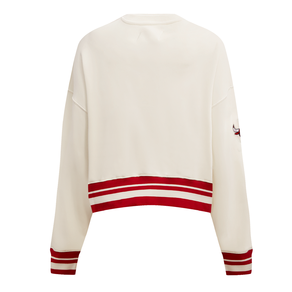 Pro Standard Women's Chicago Bulls Retro Classics Crewneck - Eggshell - EGGSHELL Thumbnail View 2