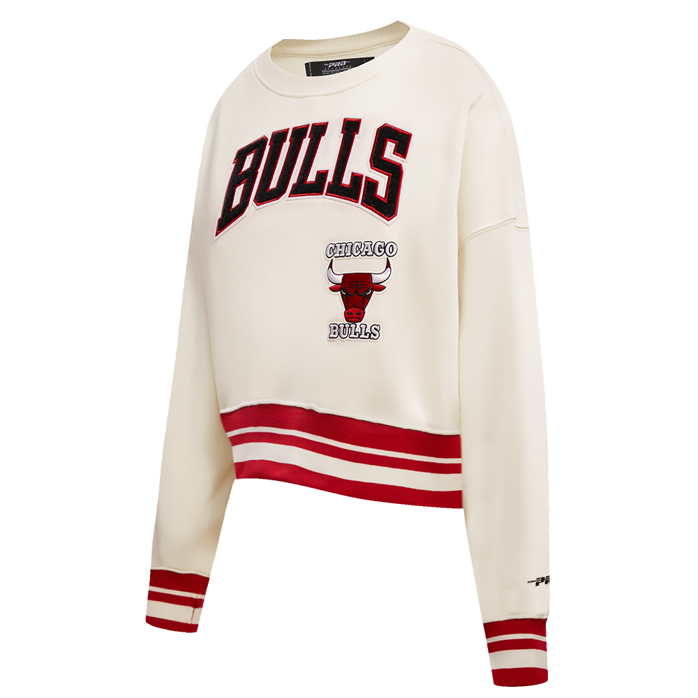 Pro Standard Women's Chicago Bulls Retro Classics Crewneck - Eggshell - EGGSHELL Thumbnail View 3