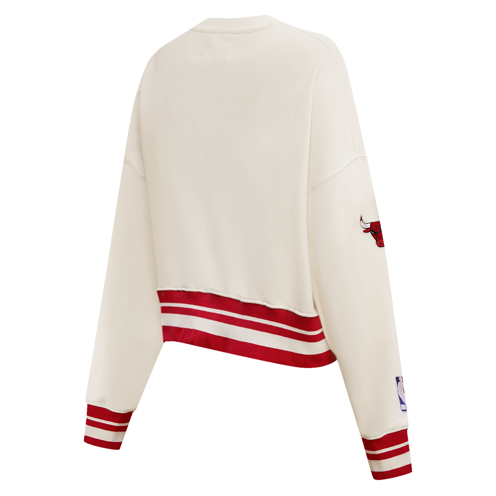 Pro Standard Women's Chicago Bulls Retro Classics Crewneck - Eggshell - EGGSHELL Thumbnail View 4