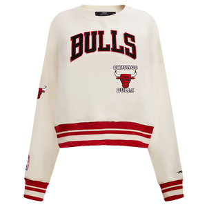 Pro Standard Women's Chicago Bulls Retro Classics Crewneck - Eggshell