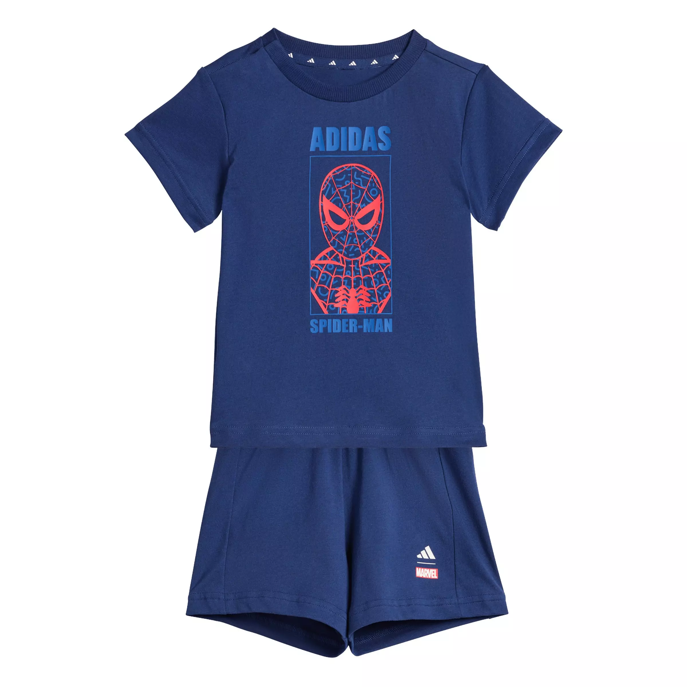 adidas Infant Kids' Marvel Spider-Man T-Shirt and Shorts Set - Dark Blue - DARK BLUE