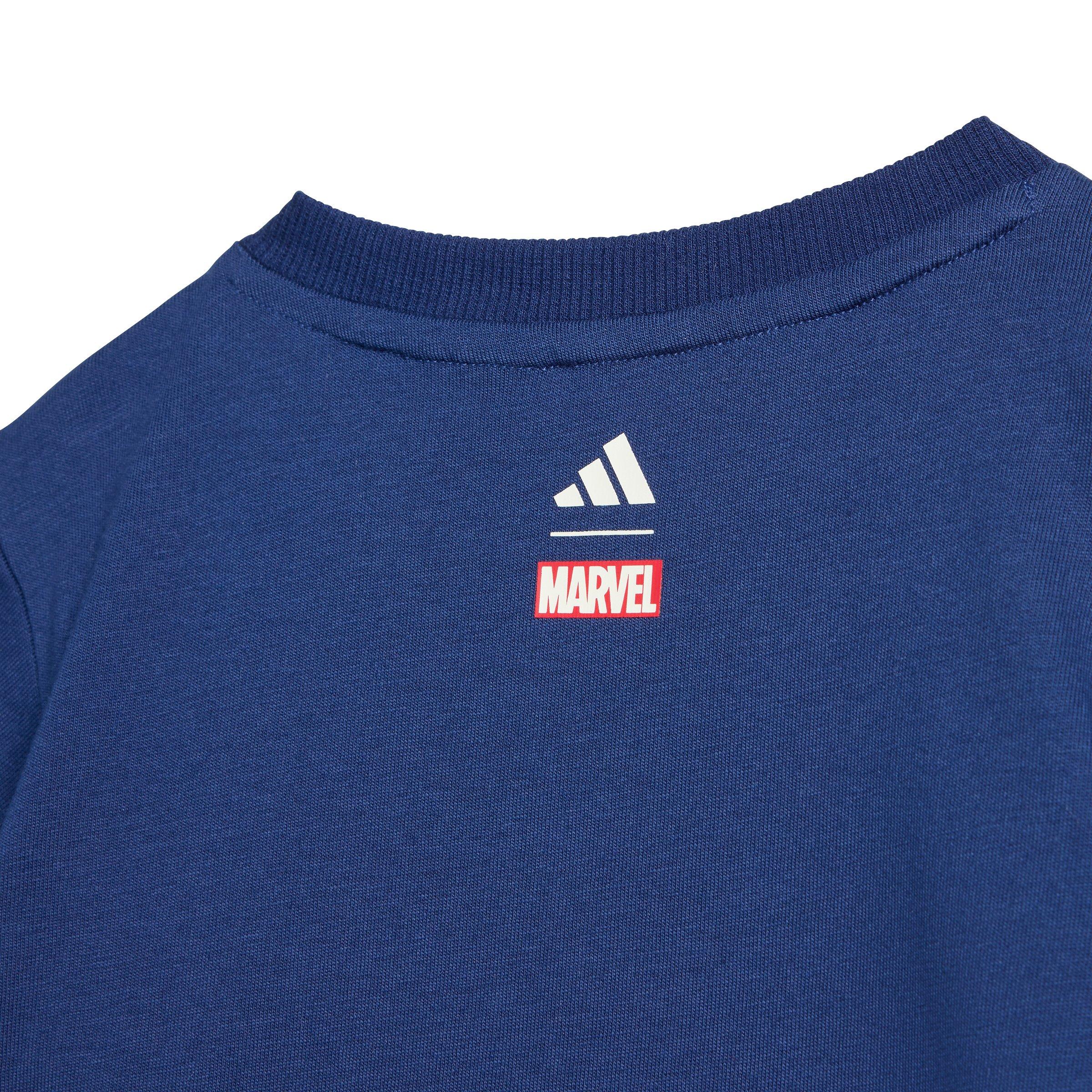 adidas Infant Kids' Marvel Spider-Man T-Shirt and Shorts Set - Dark Blue - DARK BLUE Thumbnail View 2