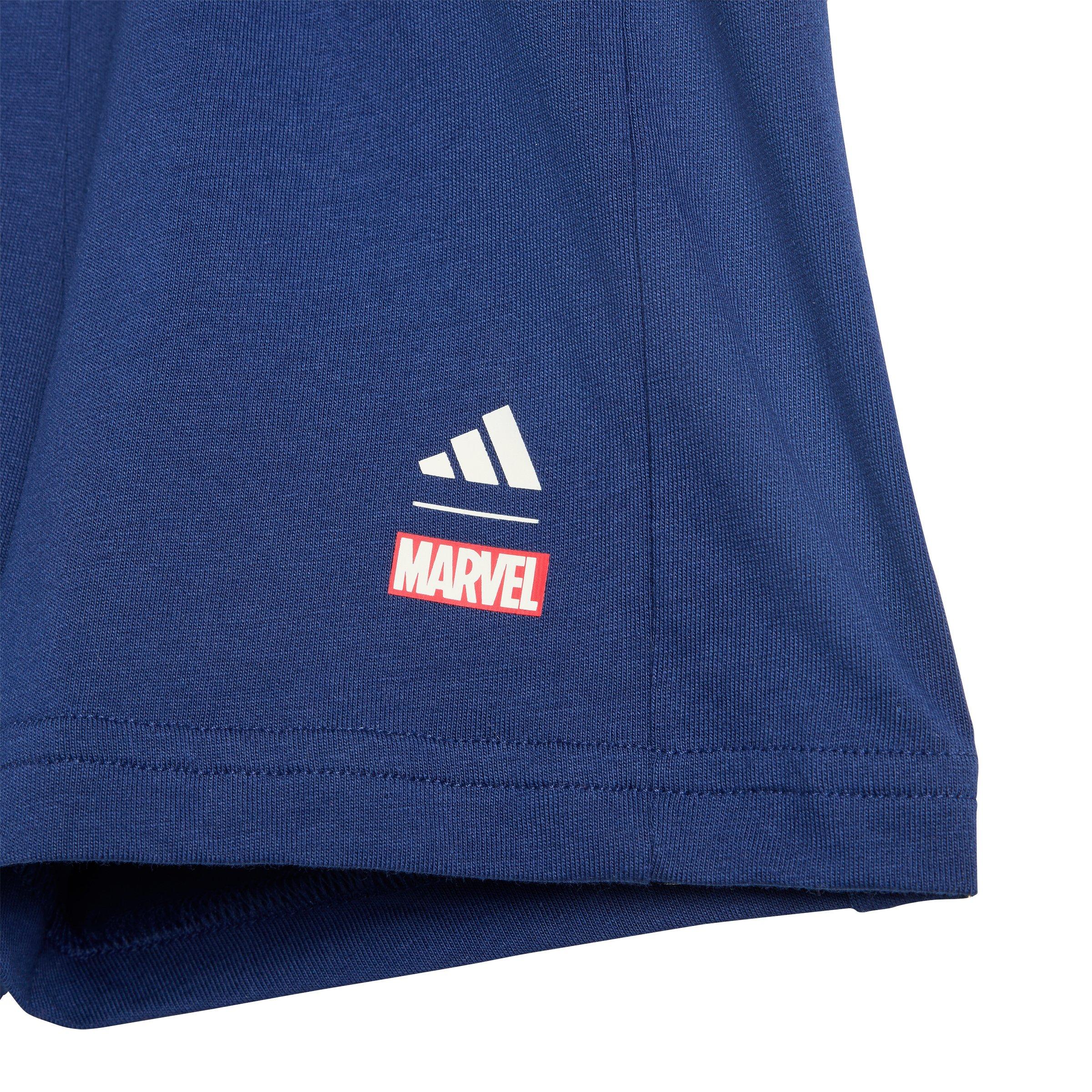 adidas Infant Kids' Marvel Spider-Man T-Shirt and Shorts Set - Dark Blue - DARK BLUE Thumbnail View 4