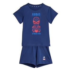 adidas Infant Kids' Marvel Spider-Man T-Shirt and Shorts Set - Dark Blue