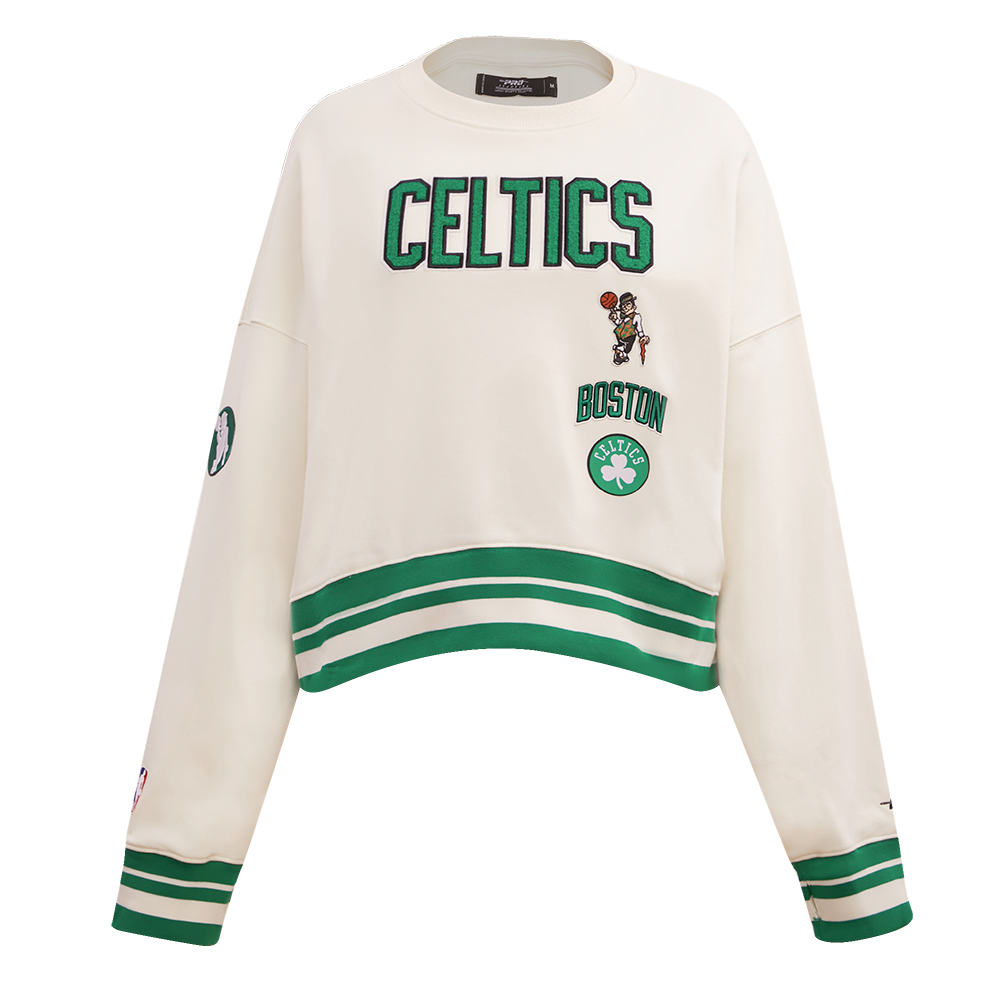 Pro Standard Women's Boston Celtics Retro Classics Crewneck - Eggshell - EGGSHELL Thumbnail View 1