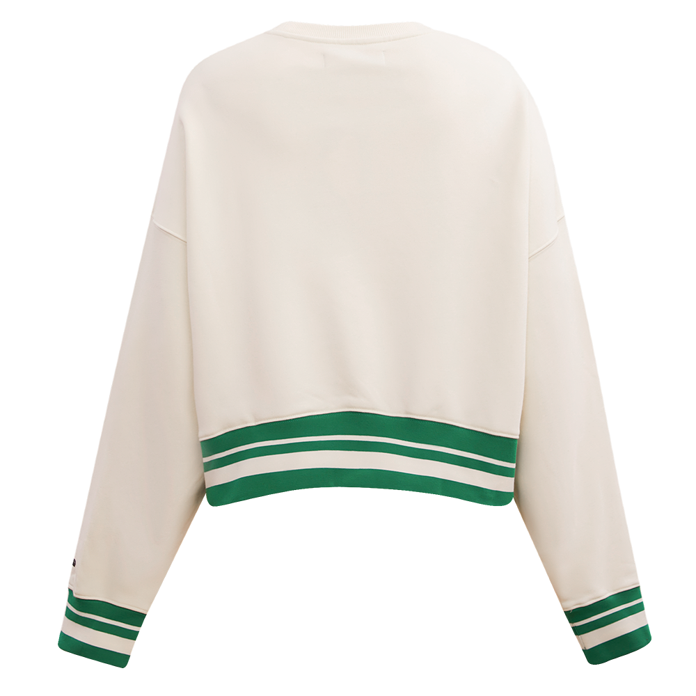 Pro Standard Women's Boston Celtics Retro Classics Crewneck - Eggshell - EGGSHELL Thumbnail View 2