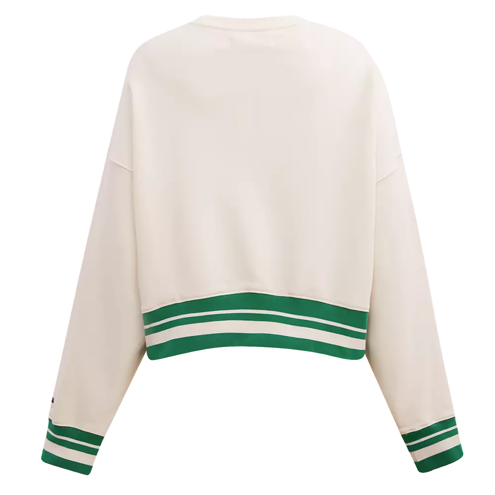 Pro Standard Women's Boston Celtics Retro Classics Crewneck - Eggshell - EGGSHELL