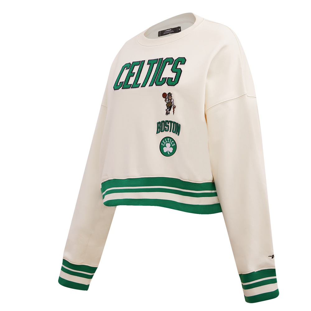 Pro Standard Women's Boston Celtics Retro Classics Crewneck - Eggshell - EGGSHELL Thumbnail View 3
