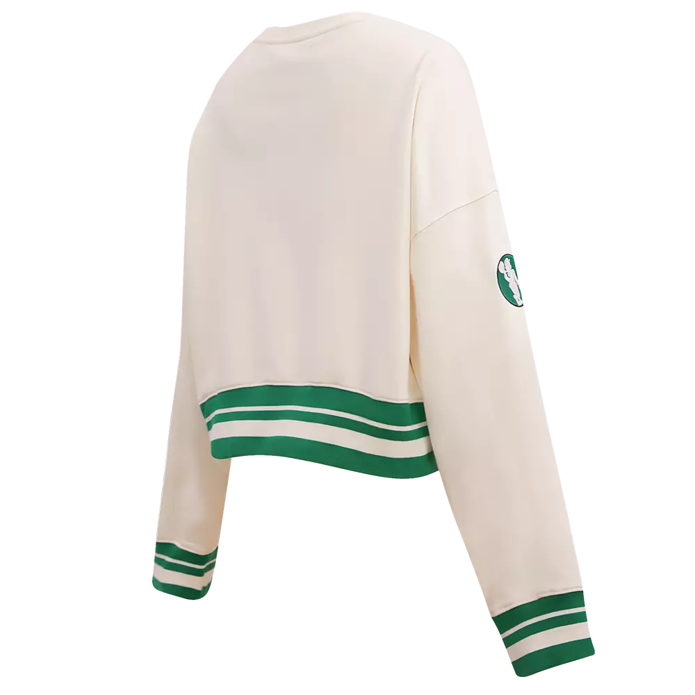 Pro Standard Women's Boston Celtics Retro Classics Crewneck - Eggshell - EGGSHELL