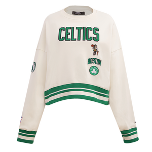 Pro Standard Women's Boston Celtics Retro Classics Crewneck - Eggshell