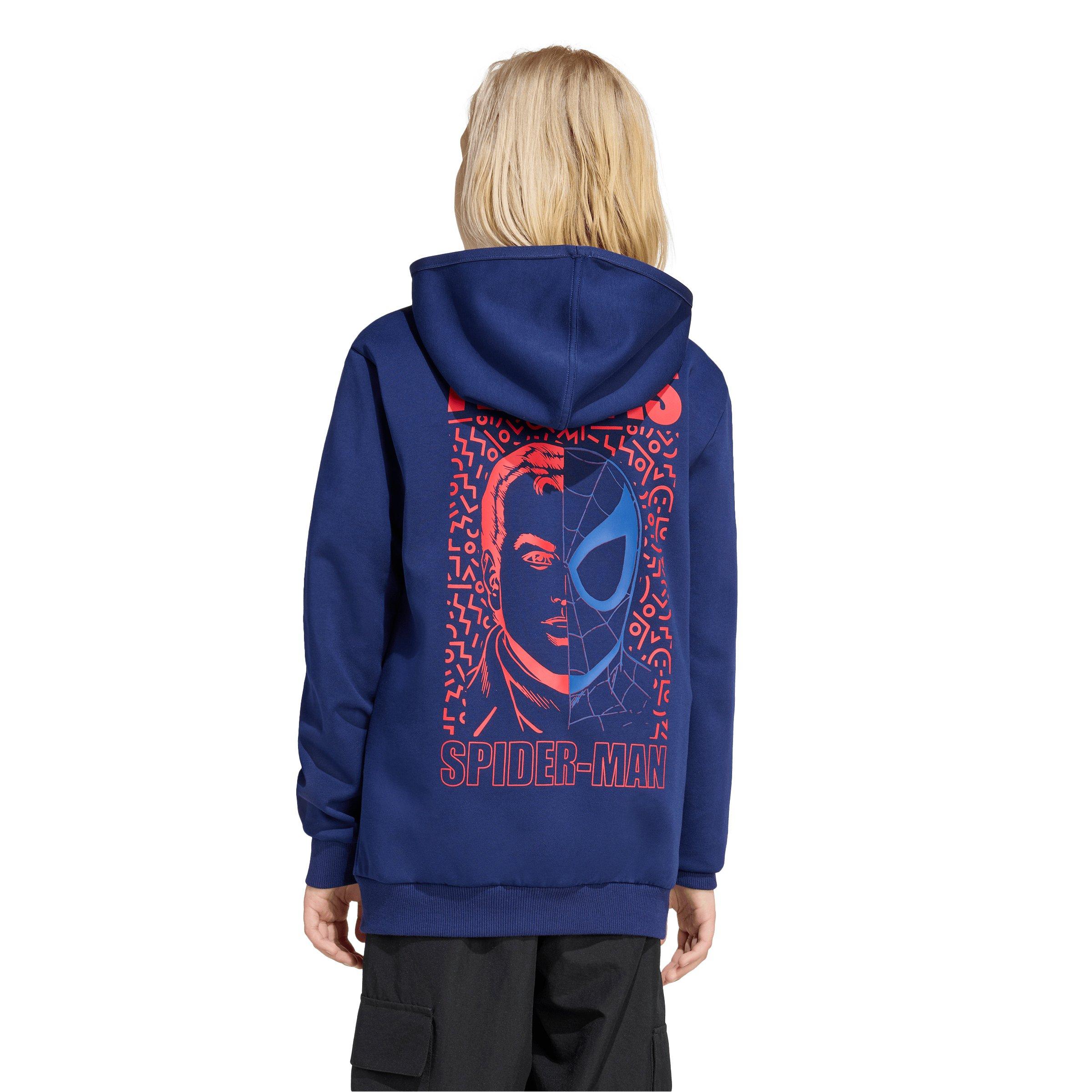 adidas Big Boys' Marvel Spider-Man Hoodie - Dark Blue - DARK BLUE Thumbnail View 2