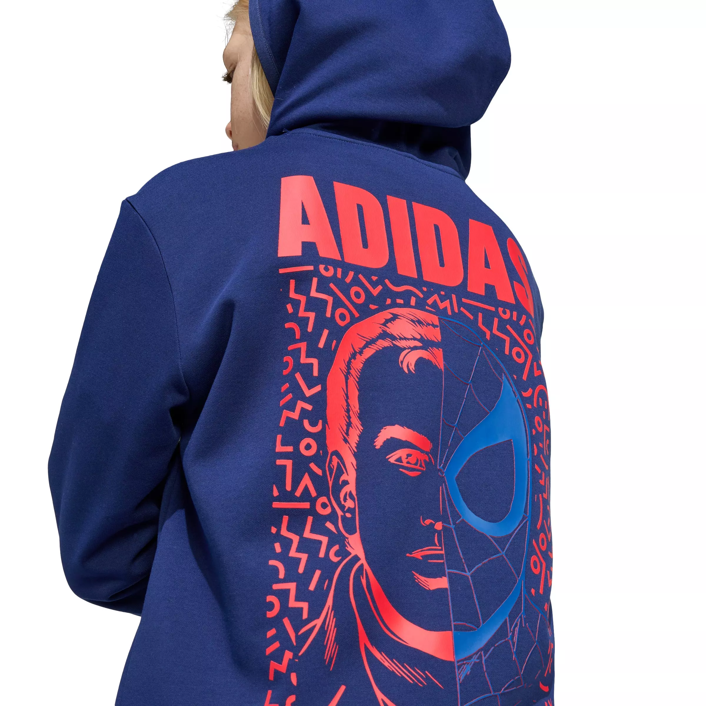 adidas Big Boys' Marvel Spider-Man Hoodie - Dark Blue - DARK BLUE