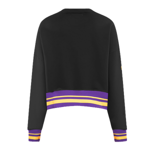 Pro Standard Women's Los Angeles Lakers Retro Classics Crewneck - Black/Purple