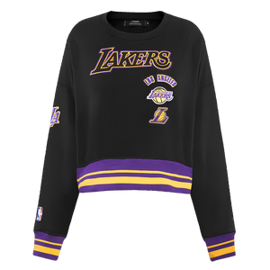 Pro Standard Women's Los Angeles Lakers Retro Classics Crewneck - Black/Purple