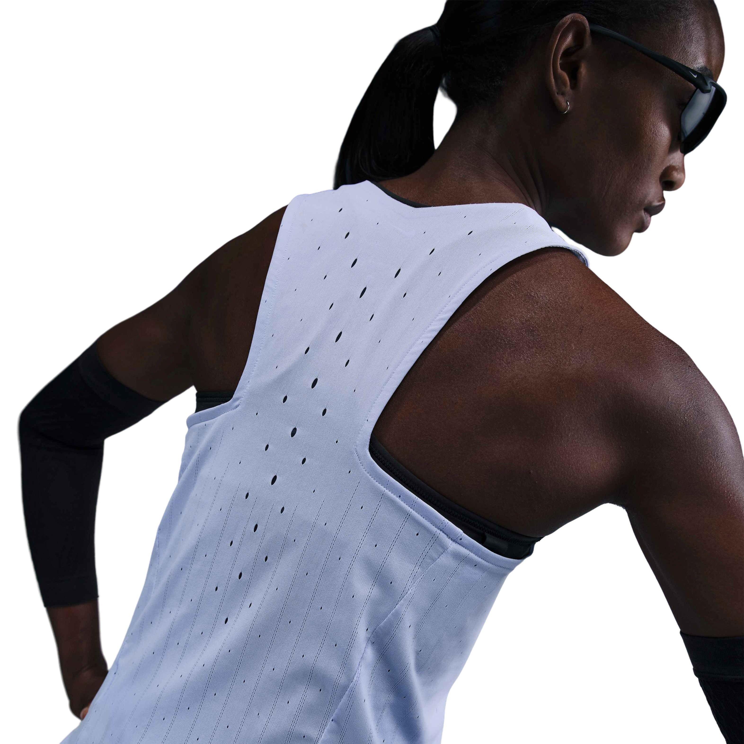 Nike Women's AeroSwift Dri-FIT ADV Running Singlet - GREY Thumbnail View 2