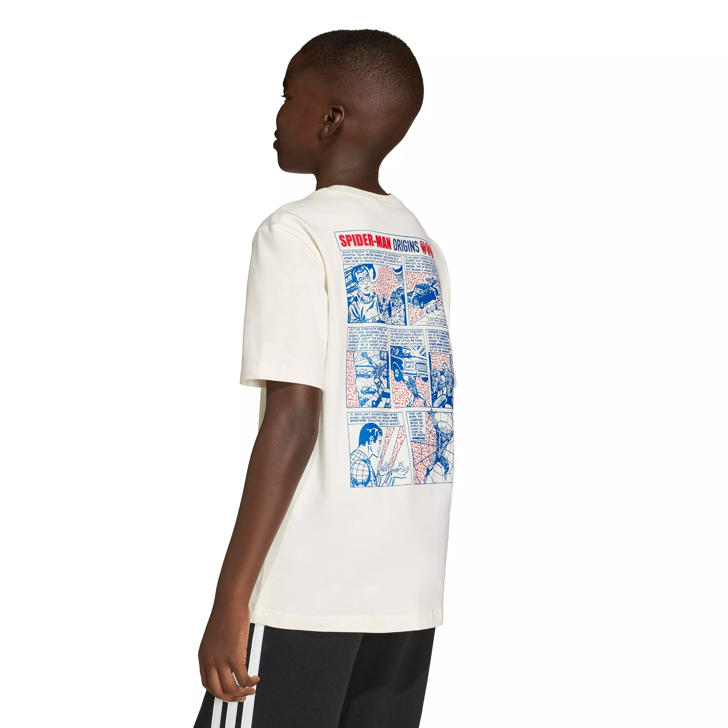 adidas Big Boys' Marvel Spider-Man Graphic T-Shirt - Cream - CREAM