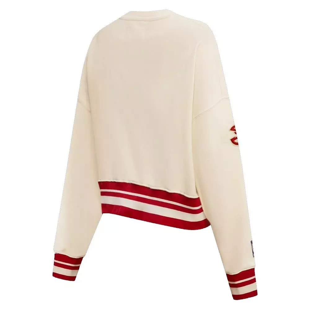 Pro Standard Women's Atlanta Hawks Retro Classics Crewneck - Eggshell - EGGSHELL