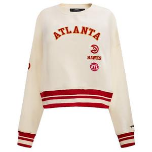 Pro Standard Women's Atlanta Hawks Retro Classics Crewneck - Eggshell