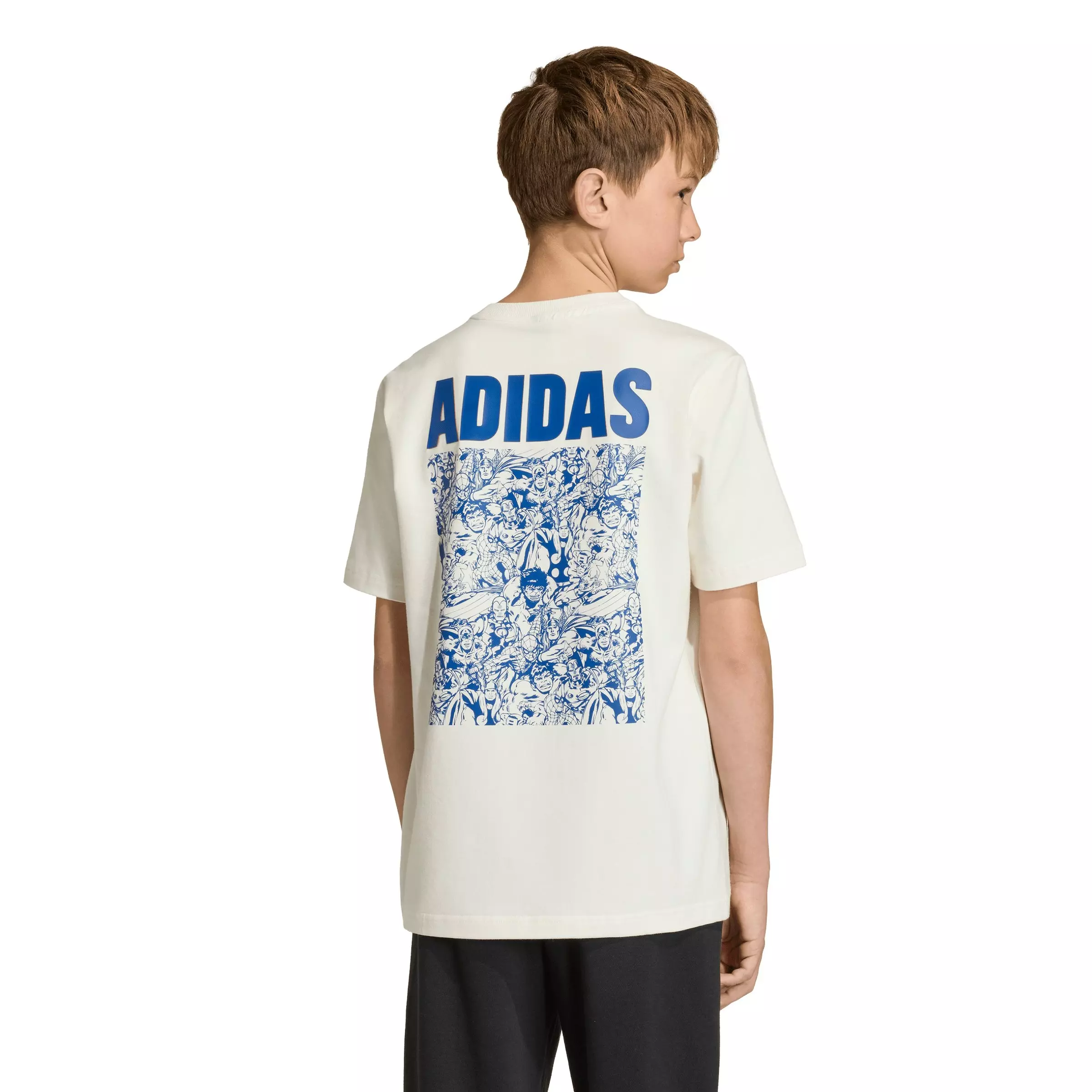 adidas Big Boys' Marvel Avengers Graphic T-Shirt - Cream - CREAM