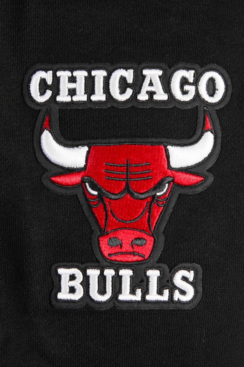 Pro Standard Women's Chicago Bulls Retro Classic Cropped Hoodie - Black/Red - BLACK/RED Thumbnail View 5