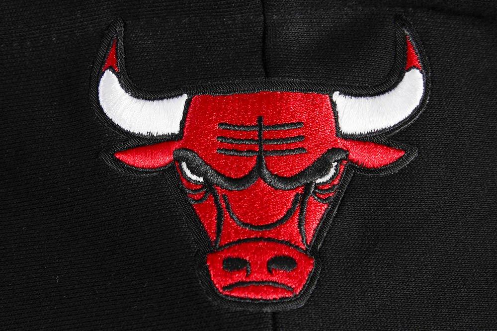 Pro Standard Women's Chicago Bulls Retro Classic Cropped Hoodie - Black/Red - BLACK/RED Thumbnail View 7