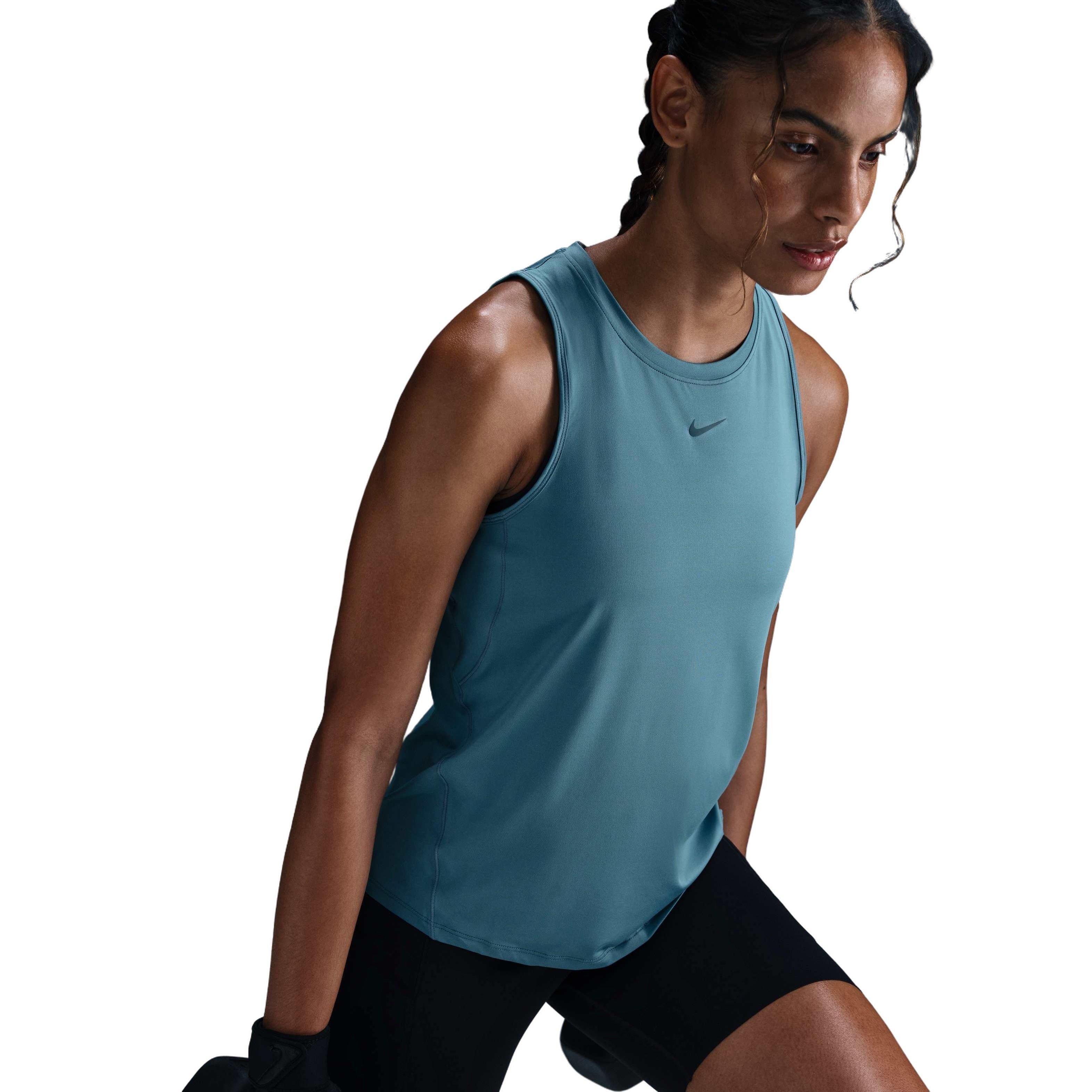Nike Women's One Classic Dri-FIT Tank Top - BLUE Thumbnail View 3
