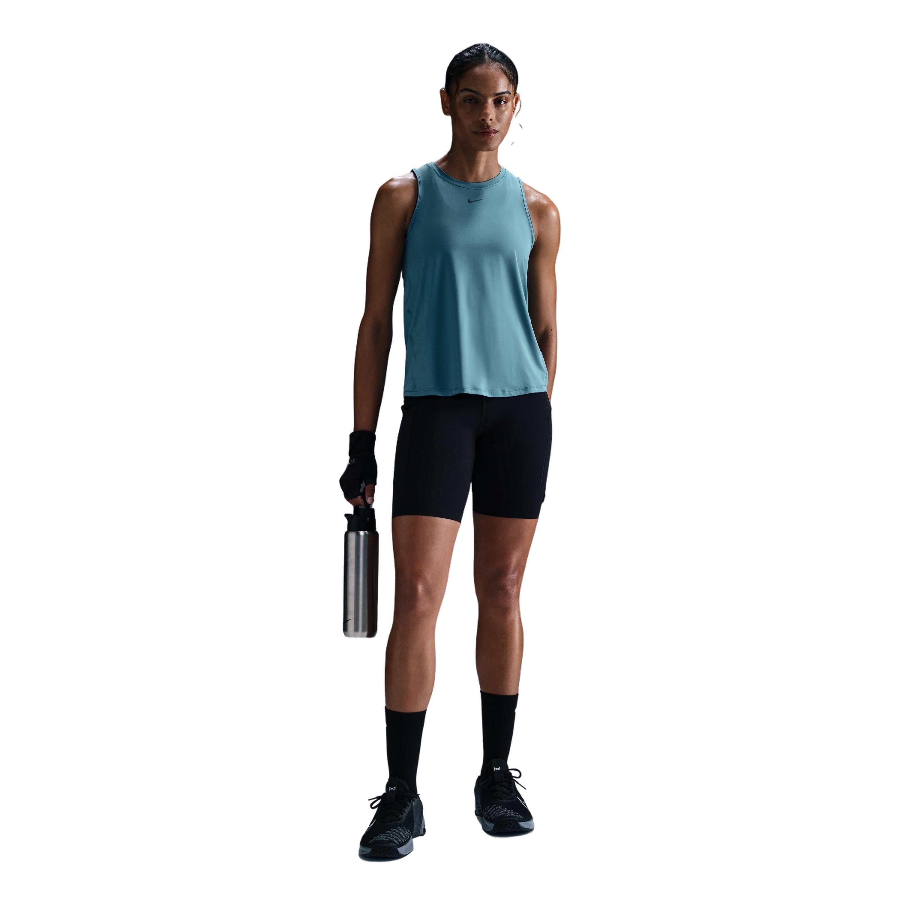 Nike Women's One Classic Dri-FIT Tank Top - BLUE Thumbnail View 4