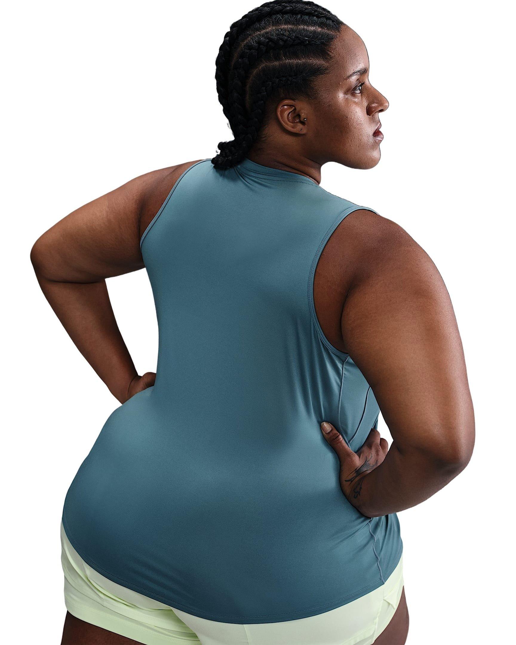 Nike Women's One Dri-FIT Classic Tank Top -Blue - BLUE Thumbnail View 2