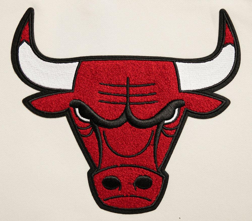 Pro Standard Women's Chicago Bulls Retro Classic Cropped Hoodie - Eggshell - EGGSHELL Thumbnail View 7