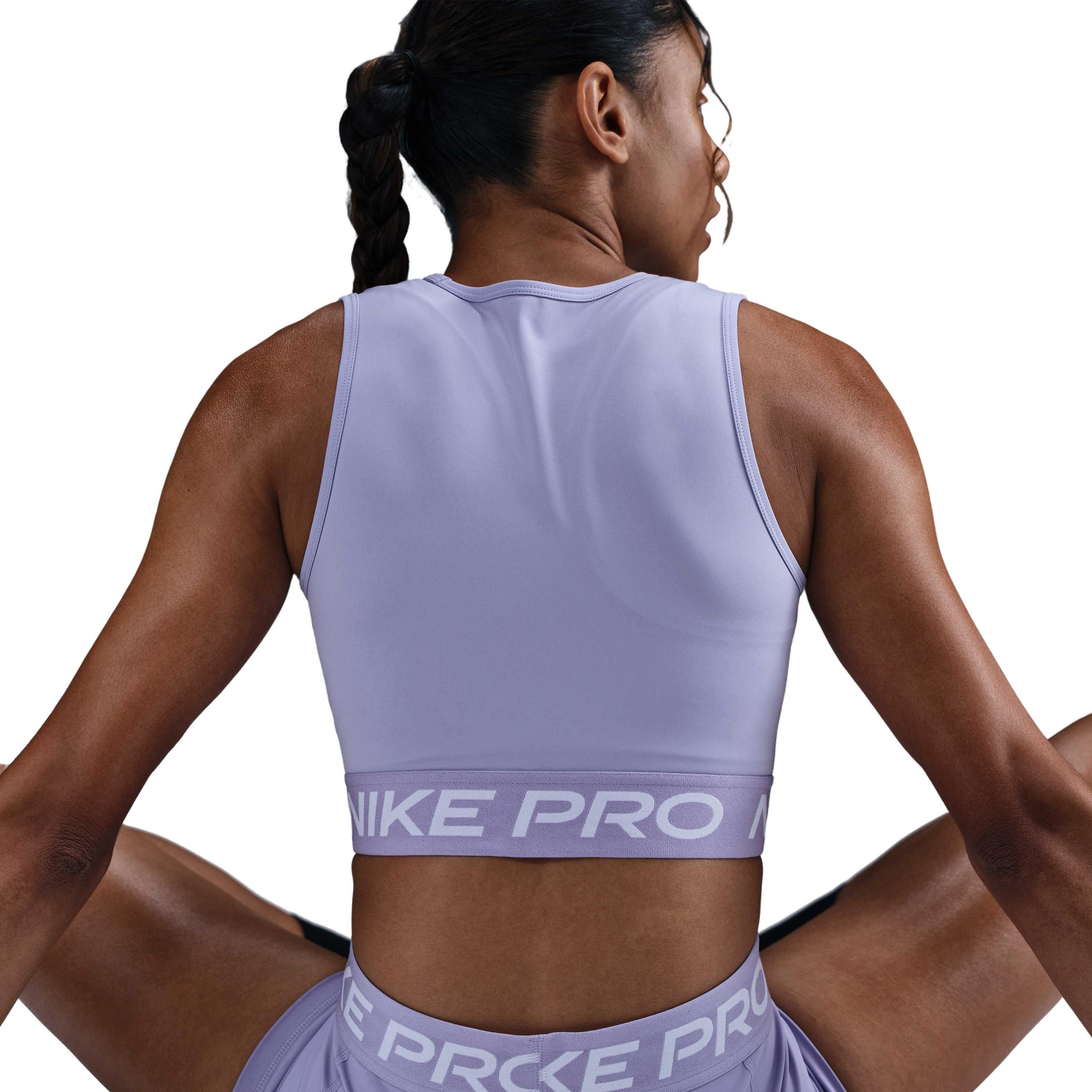 Nike Women's Pro Dri-FIT 365 Cropped Tank -Purple - PURPLE Thumbnail View 2