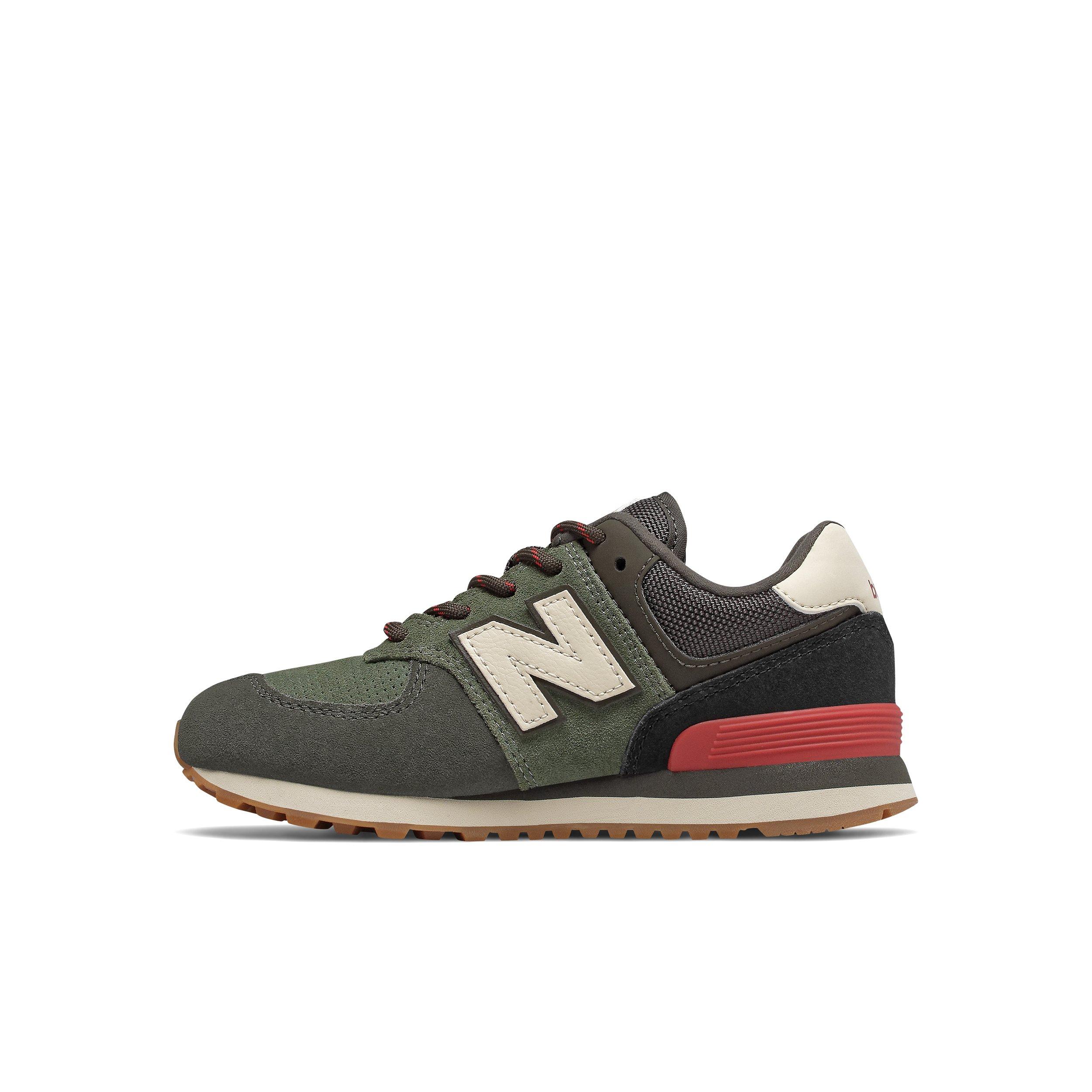 new balance 574 camo green team red