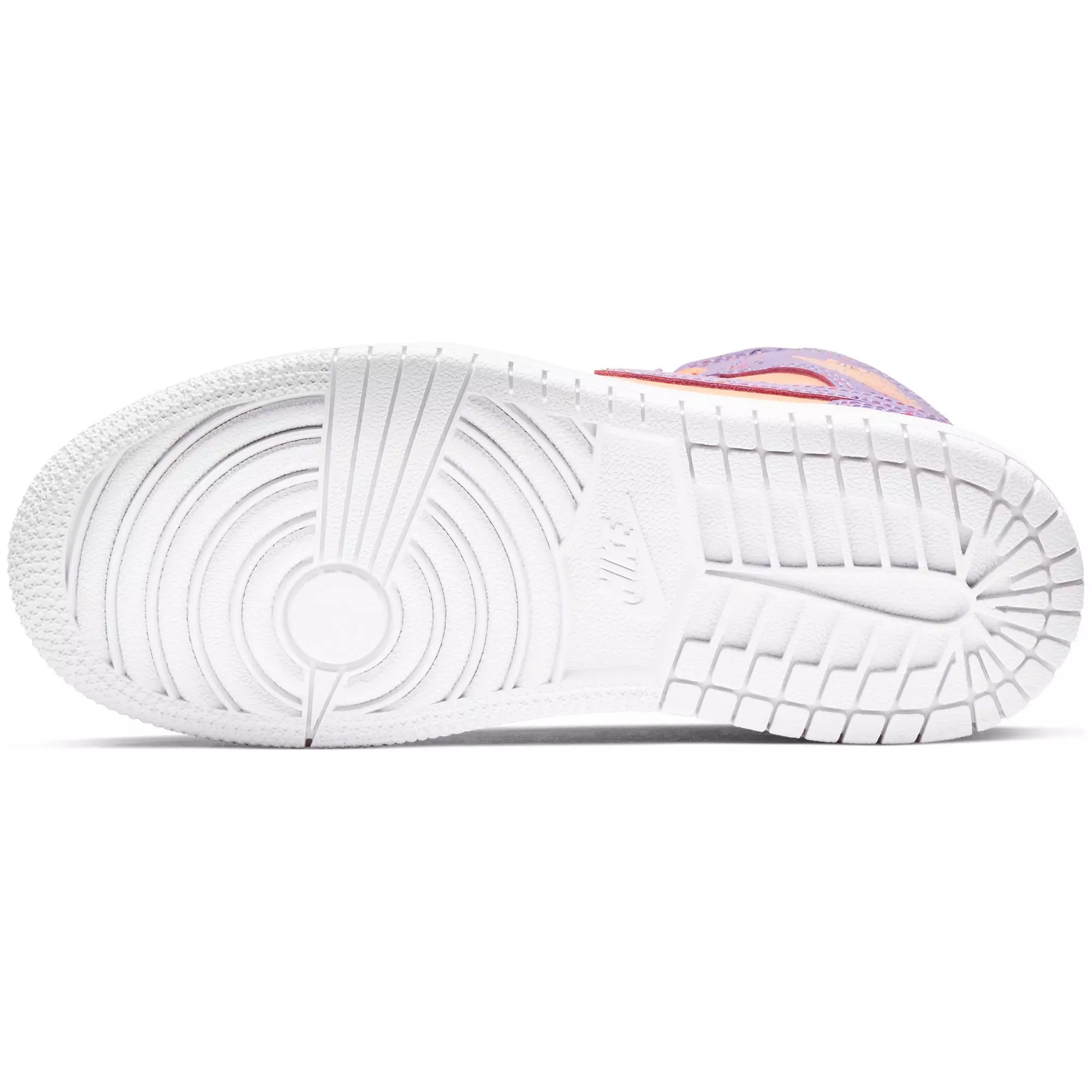 Jordan 1 Mid "Orange Pulse/Atomic Violet/Laser Crimson" Preschool Kids' Shoe - ORANGE