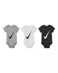 Nike Infant Swoosh Onesie-3 Pack - WHITE