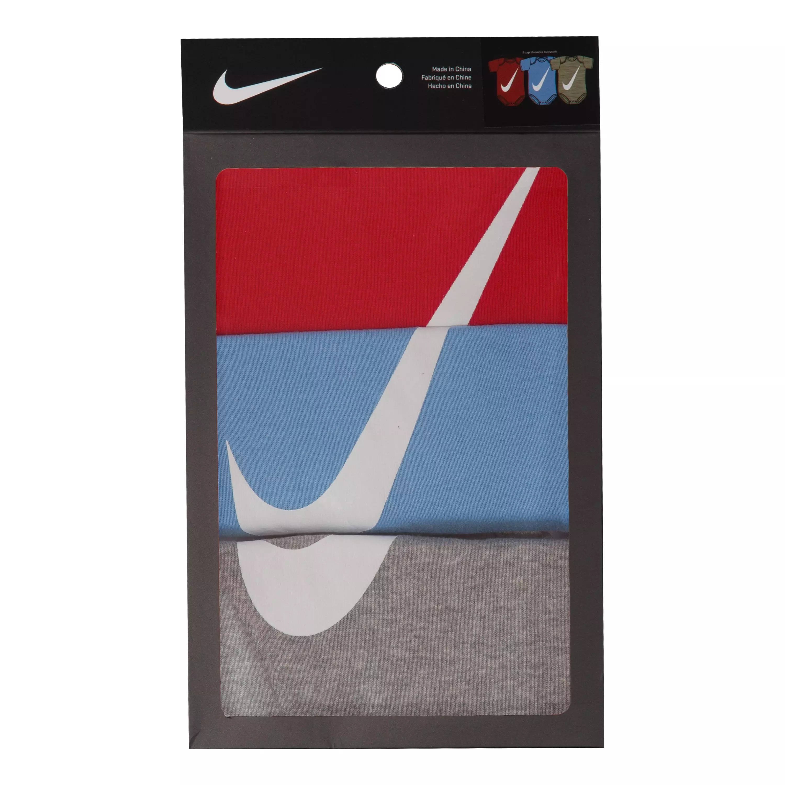 Nike Infant 3 Pack Swoosh Onesie Set - RED