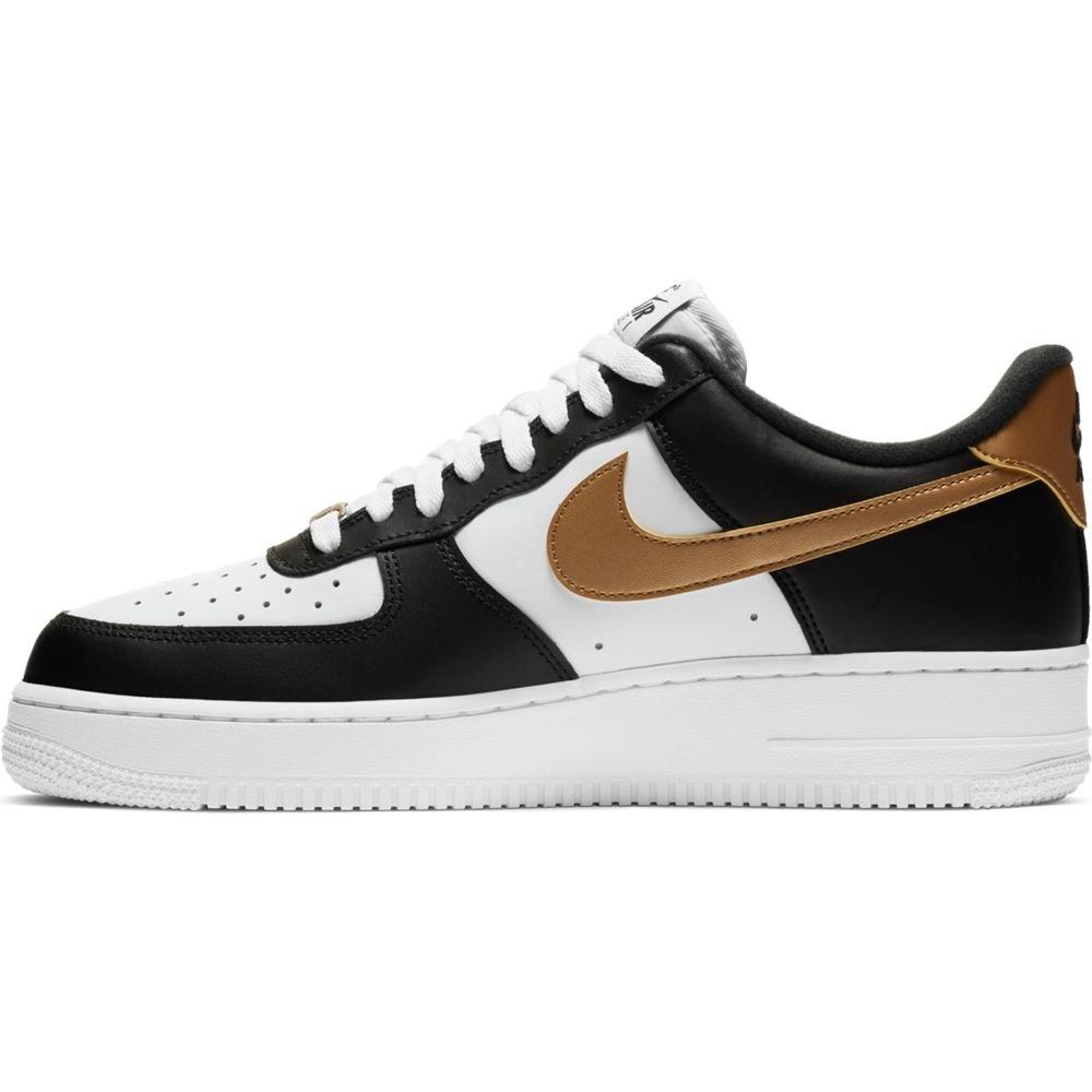 Nike Air Force 1 '07 Olympic "Black/Metallic Gold" Men's Shoes - BLACK Thumbnail View 2