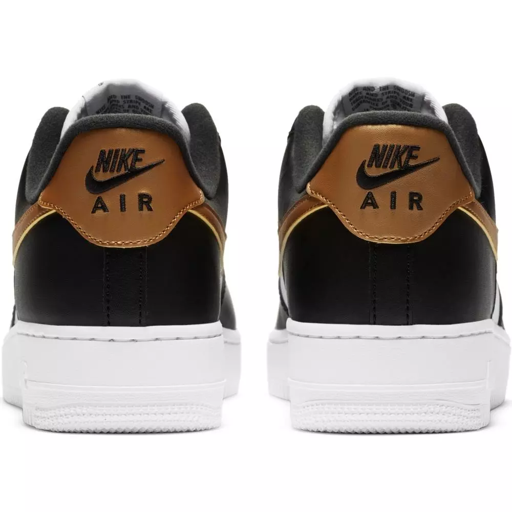 Nike Air Force 1 '07 Olympic "Black/Metallic Gold" Men's Shoes - BLACK