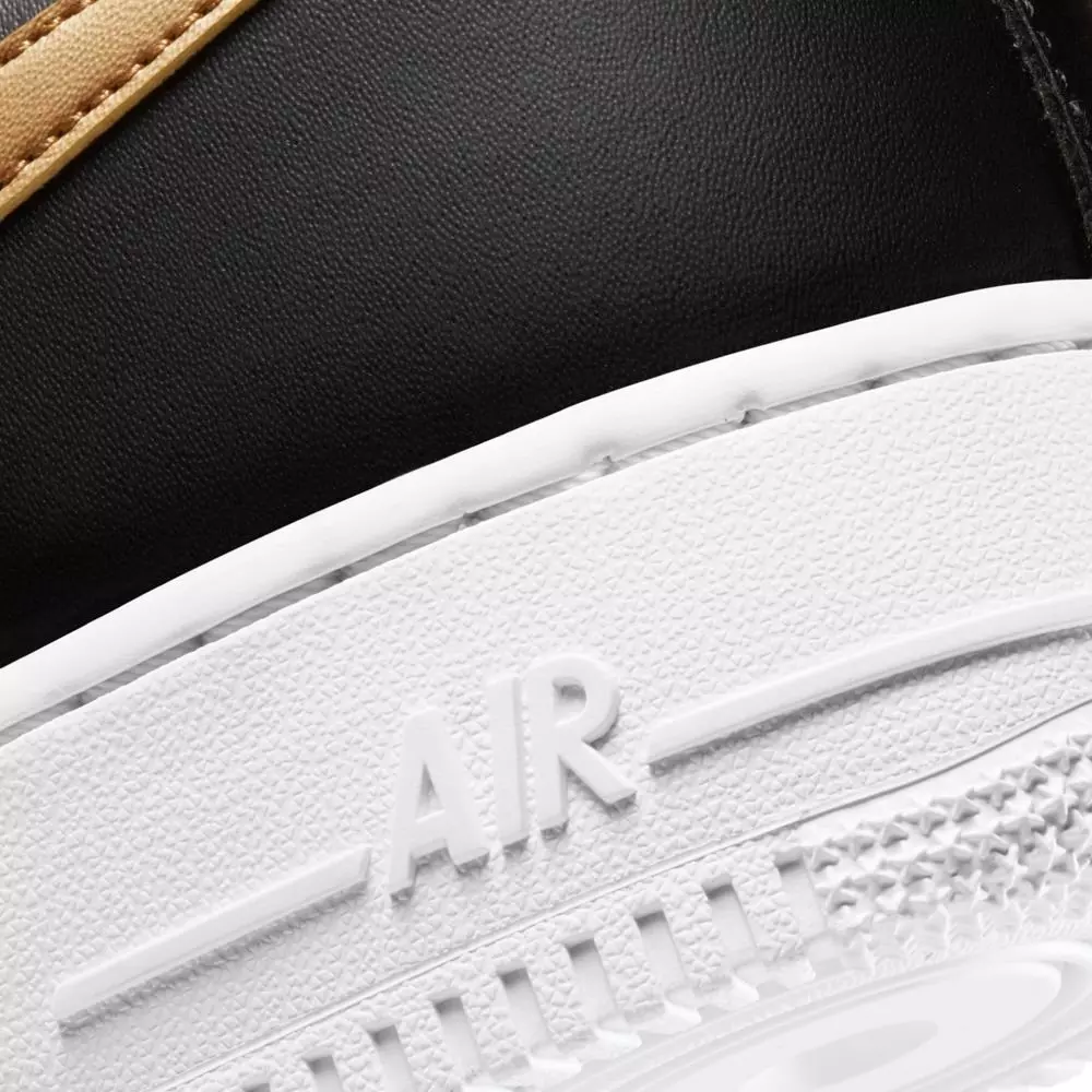 Nike Air Force 1 '07 Olympic "Black/Metallic Gold" Men's Shoes - BLACK