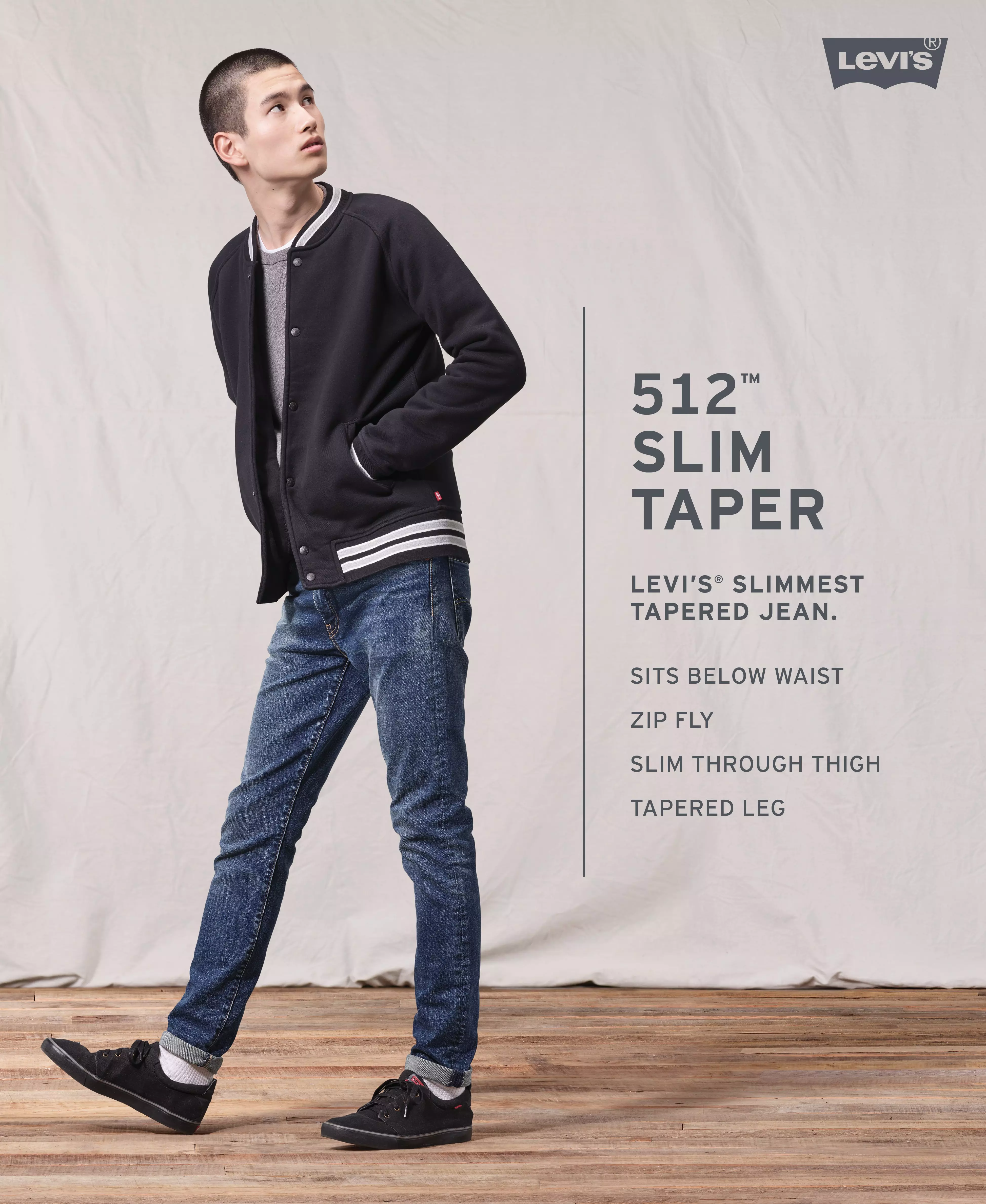 Levi's Men's 512 Slim Taper Fit Flex Those Nights Jeans - BLACK