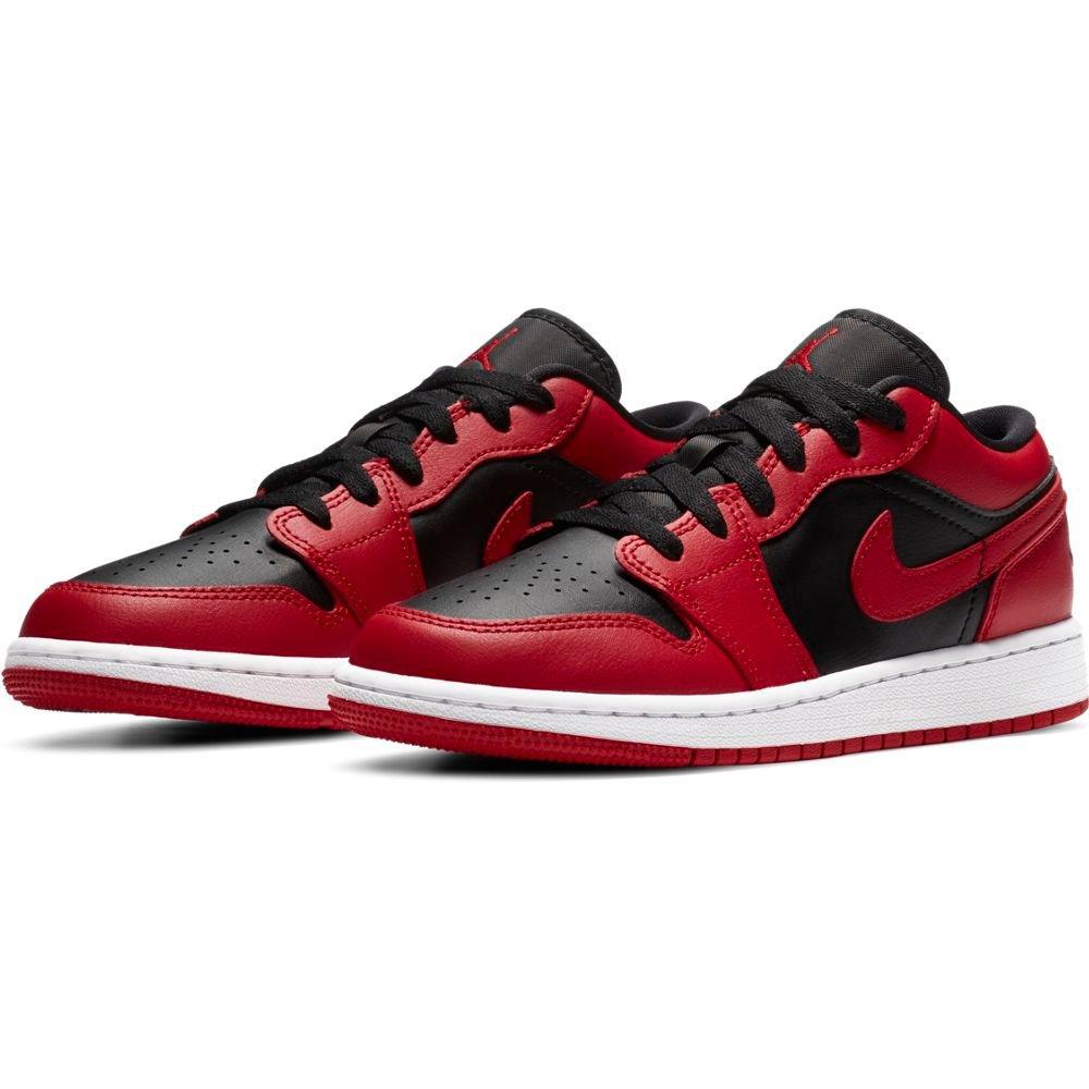 Jordan 1 Mid "Gym Red/Black" Grade School Kid's Shoes - PINK Thumbnail View 3