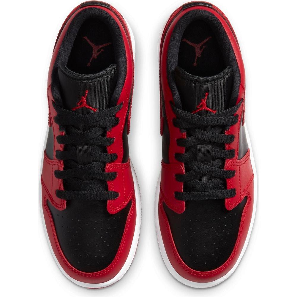 Jordan 1 Mid "Gym Red/Black" Grade School Kid's Shoes - PINK Thumbnail View 4