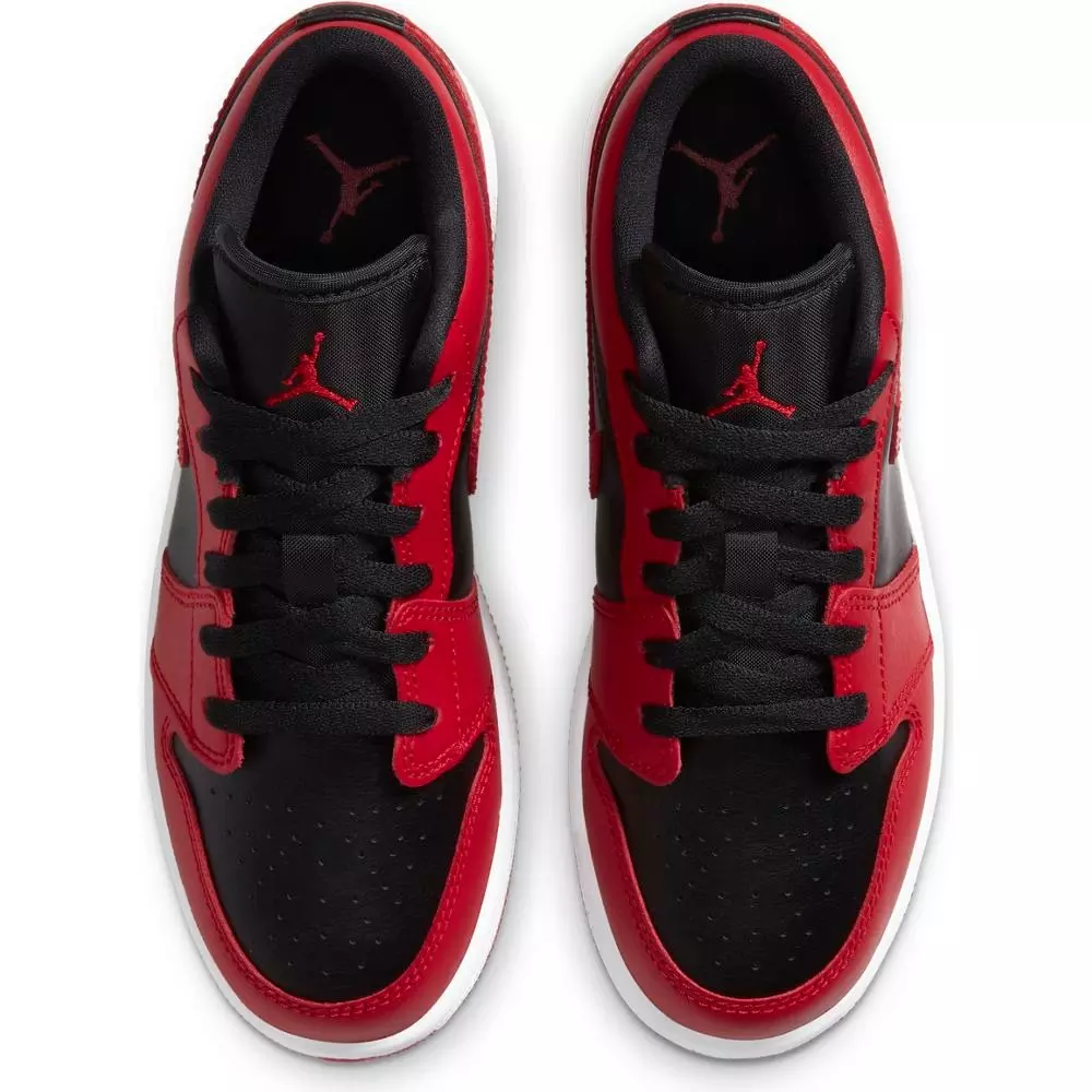 Jordan 1 Mid "Gym Red/Black" Grade School Kid's Shoes - PINK