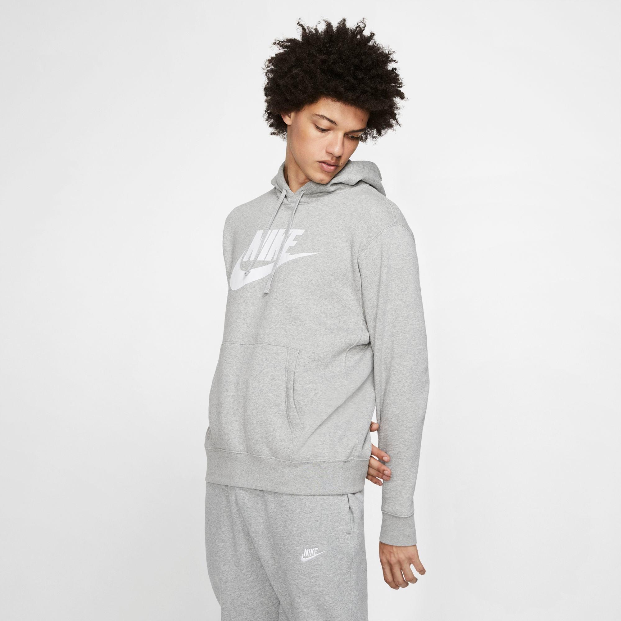 Nike Sportswear Club Fleece pullover hoodie NWT, Med-dark grey/heather