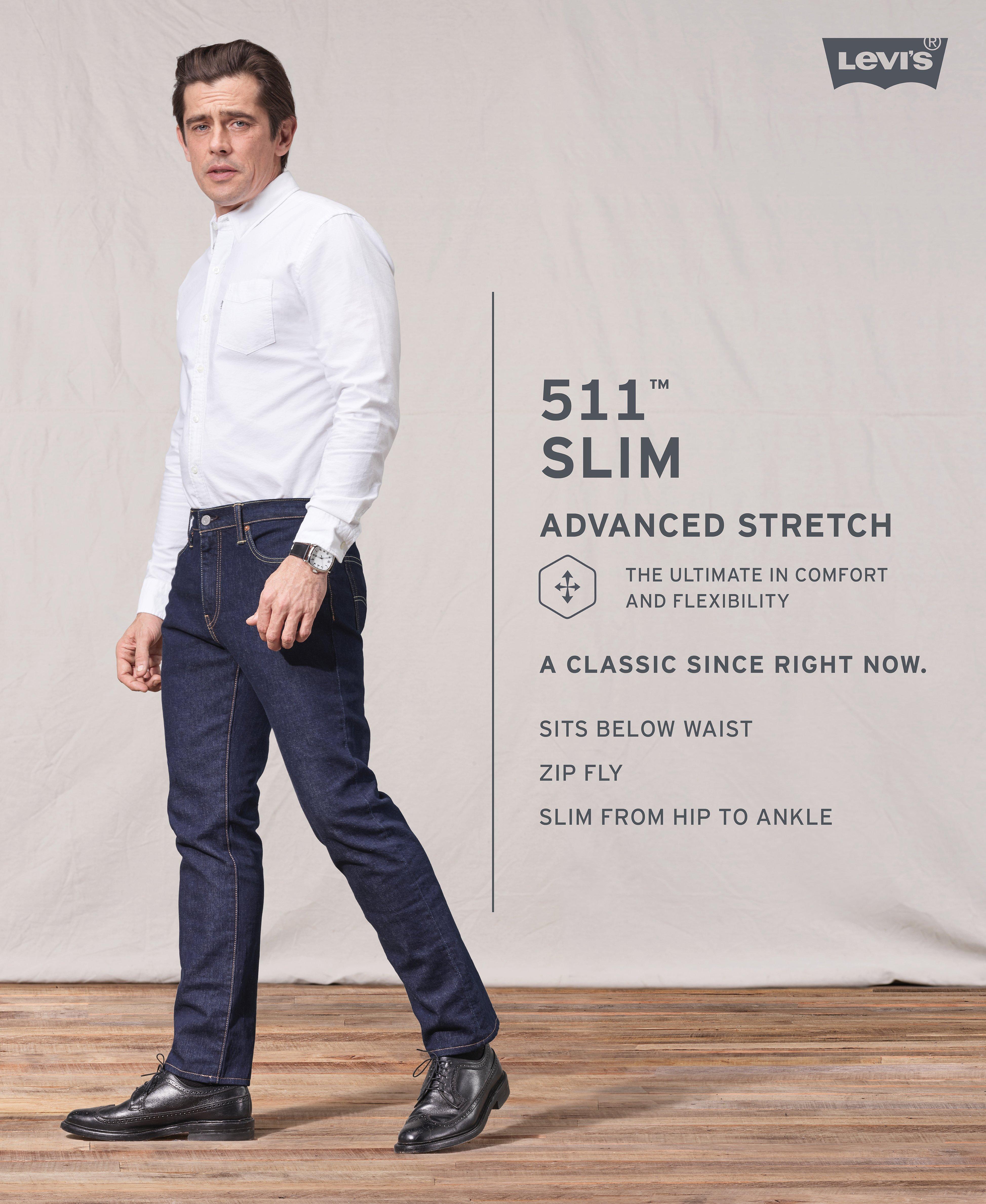 Levi's Men's 511 Slim Fit Dark Wash Jeans