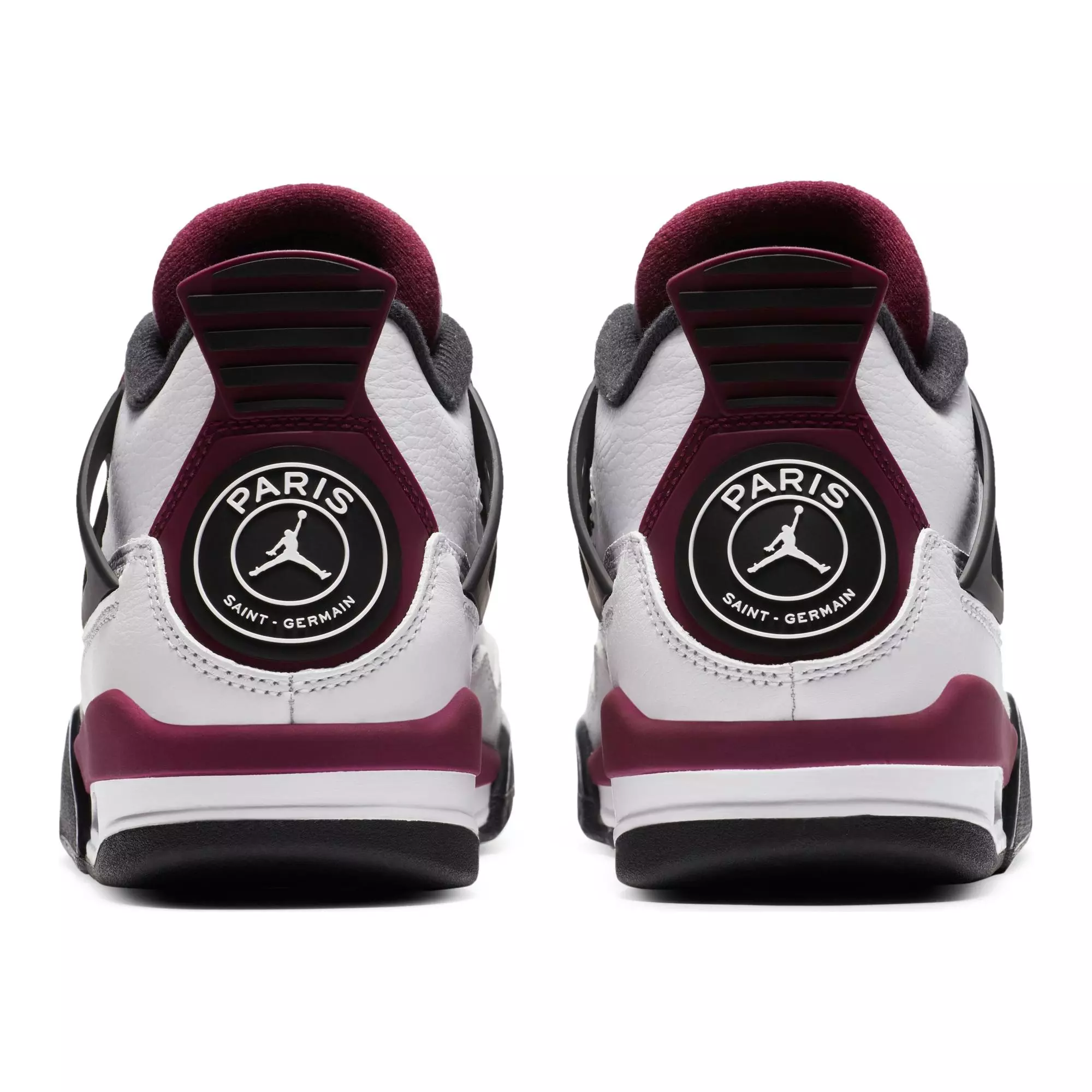 Jordan Retro 4 PSG "White/Bordeaux" Grade School Kids' Shoe - WHITE