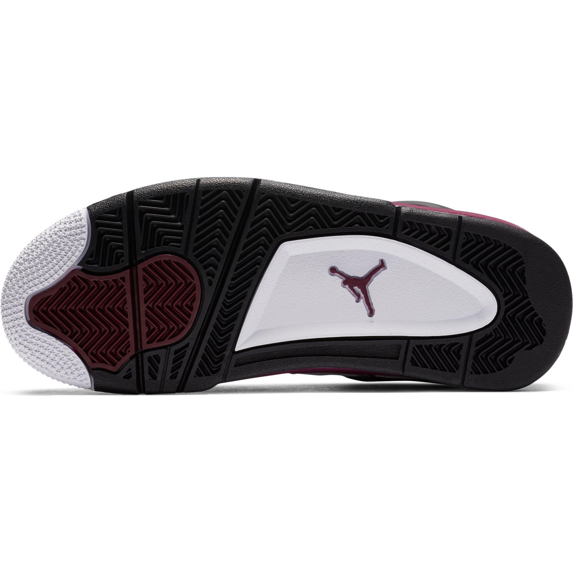 Jordan Retro 4 PSG "White/Bordeaux" Grade School Kids' Shoe - WHITE Thumbnail View 10