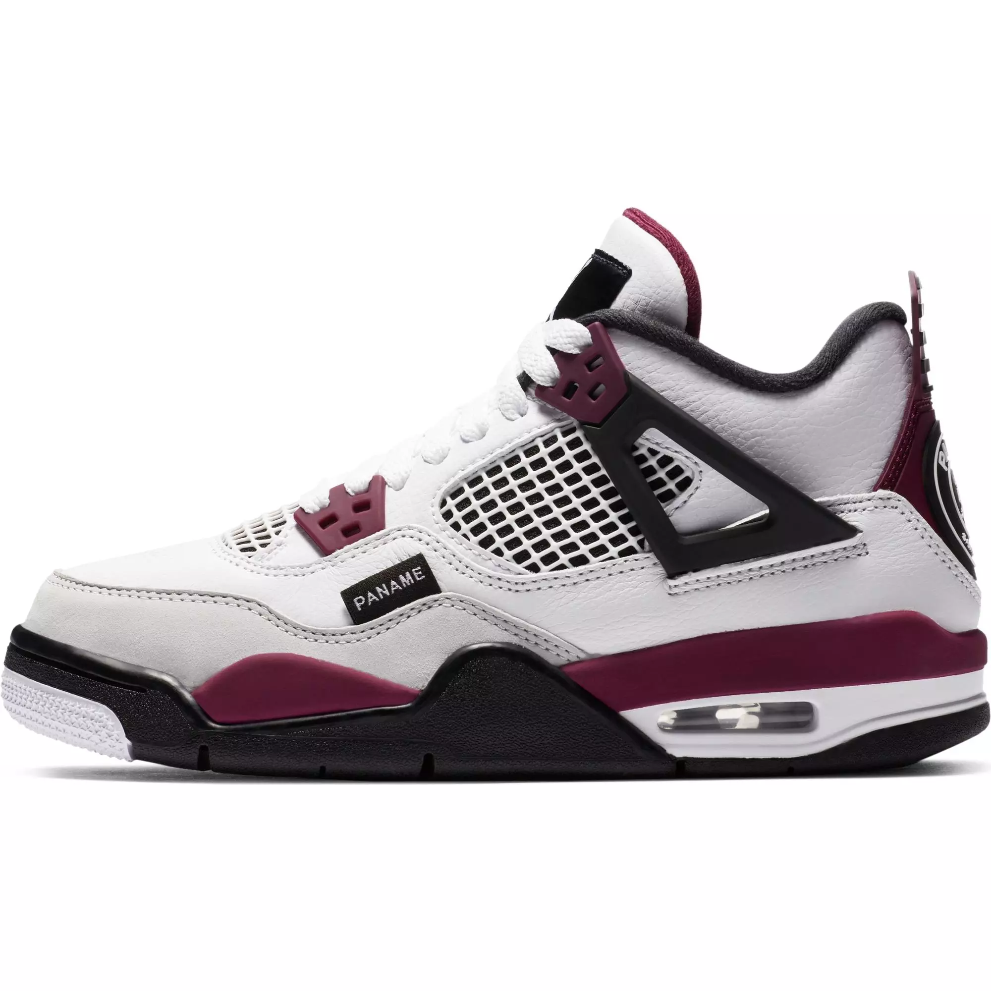 Jordan Retro 4 PSG "White/Bordeaux" Grade School Kids' Shoe - WHITE