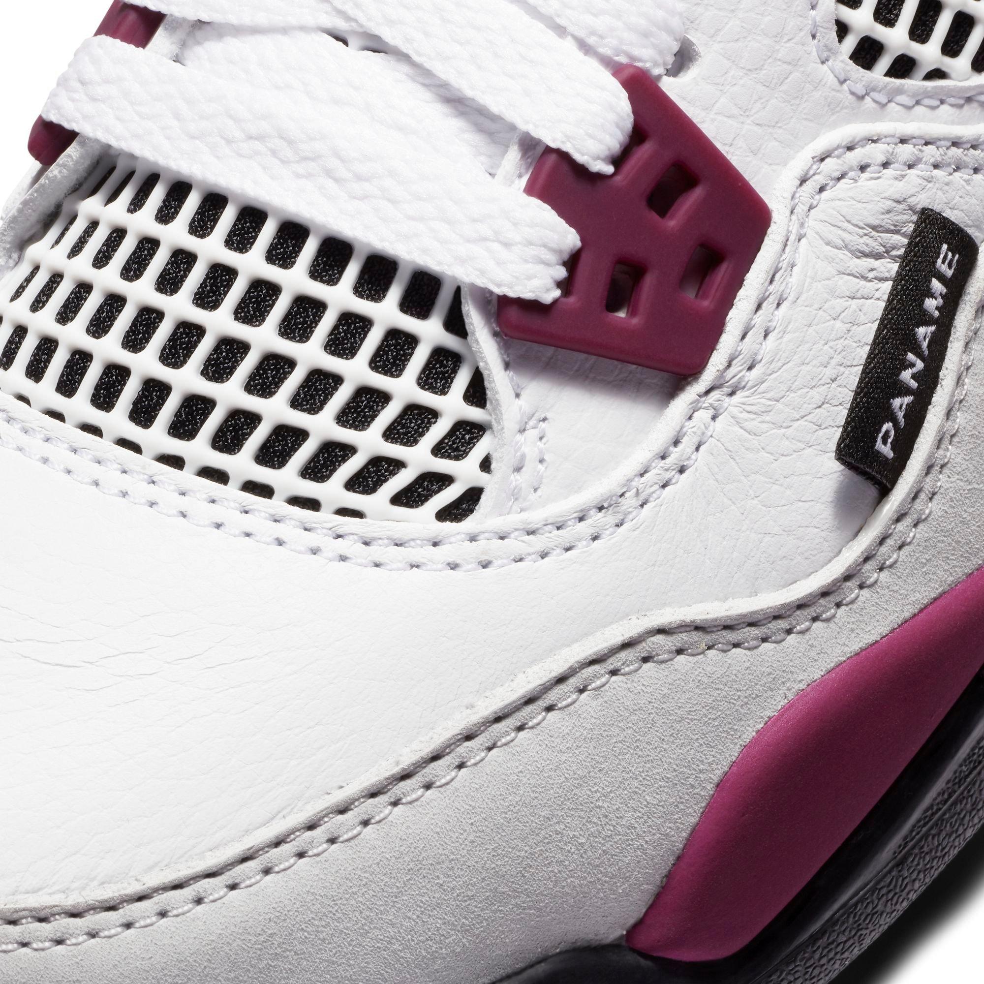 Jordan Retro 4 PSG "White/Bordeaux" Grade School Kids' Shoe - WHITE Thumbnail View 4