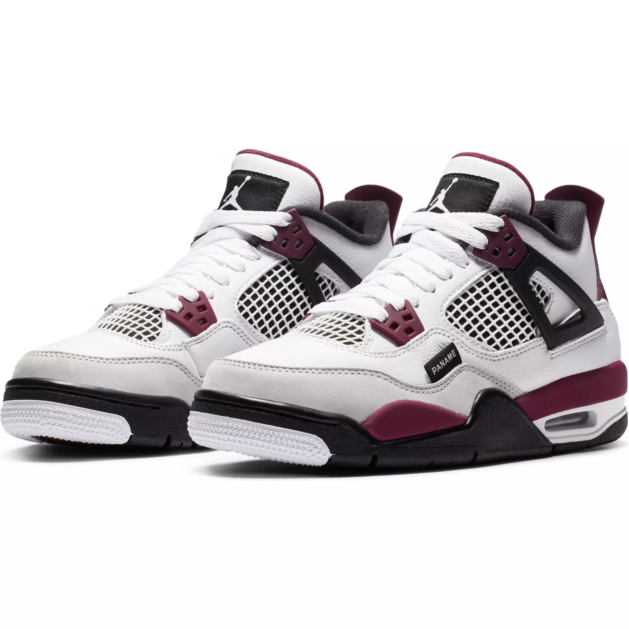 Jordan Retro 4 PSG "White/Bordeaux" Grade School Kids' Shoe - WHITE