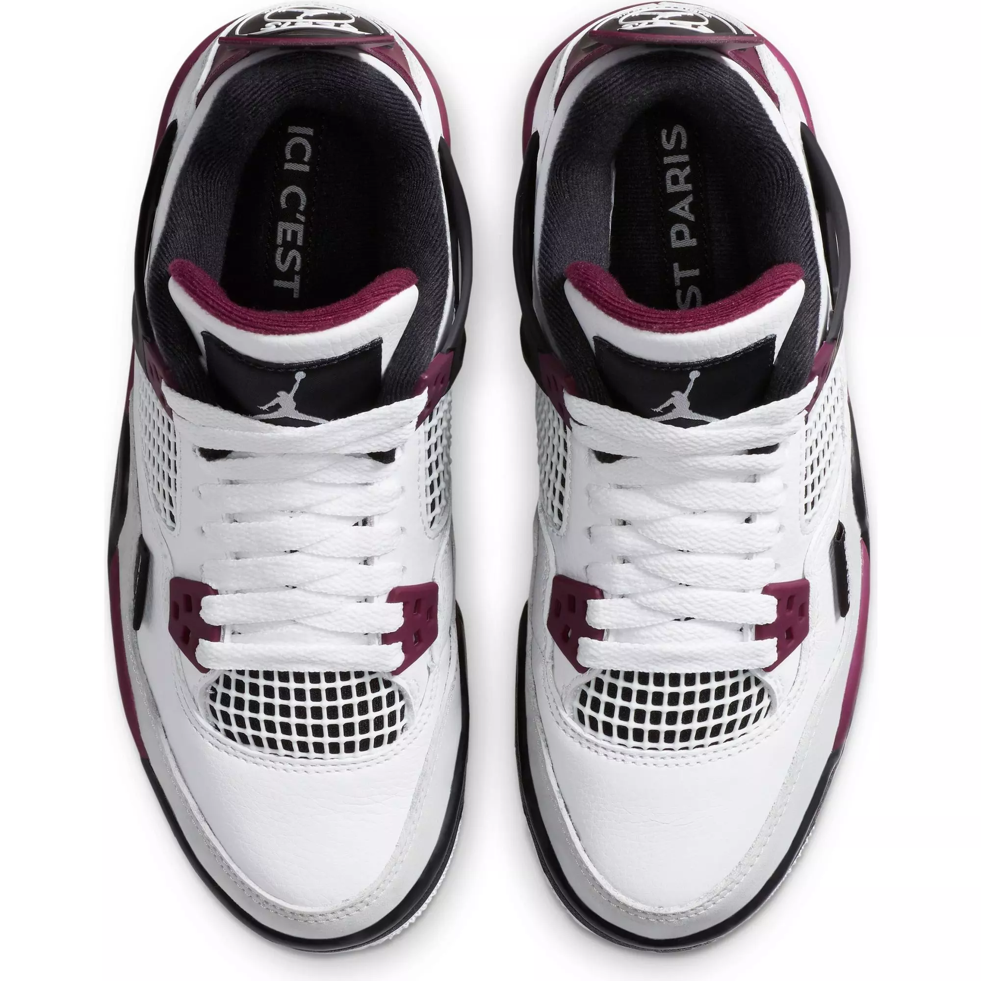 Jordan Retro 4 PSG "White/Bordeaux" Grade School Kids' Shoe - WHITE